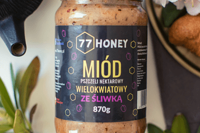 Miód Wielokwiatowy ze Śliwką 870g