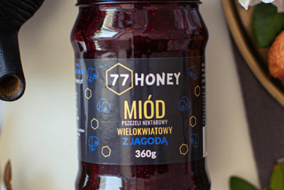Miód Wielokwiatowy z Jagodą 360g