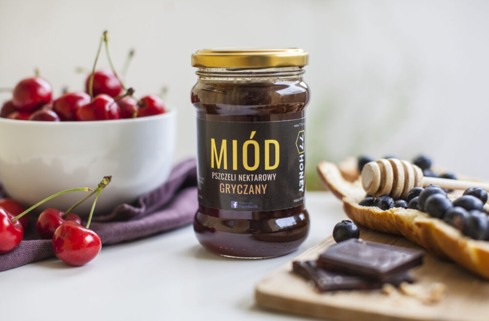 Miód gryczany 400g (zbiór 2024, skrystalizowany) - obrazek 2