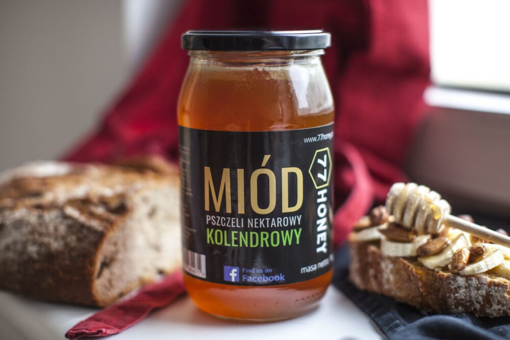 Miód kolendrowy 1kg (zbiór 2024, płynny) - obrazek 3