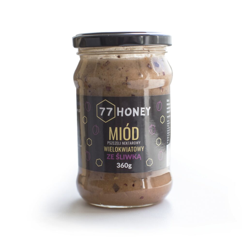 Miód Wielokwiatowy ze Śliwką 360g - obrazek 3