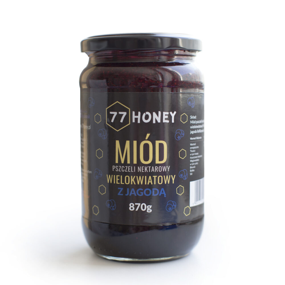 Eko zestaw 2x miód z owocami - Jagoda i  Truskawka  870g - obrazek 3