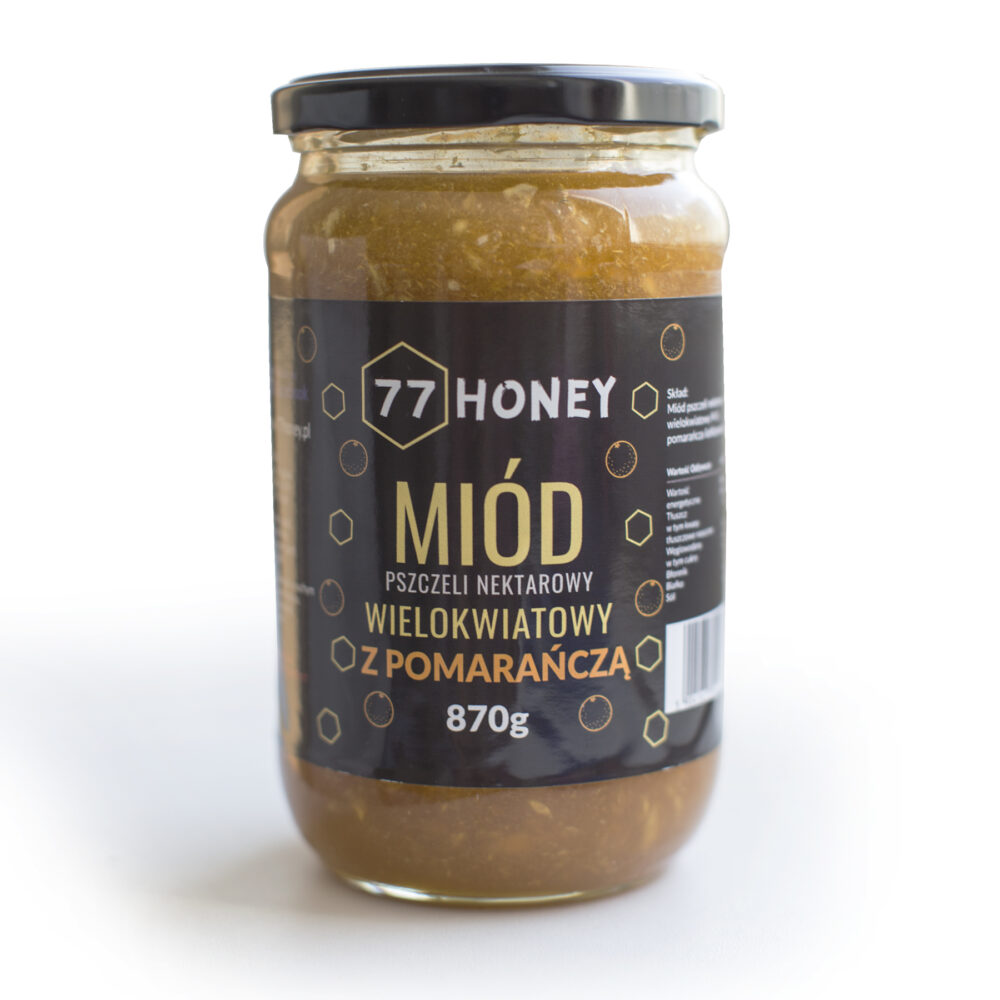 Eko zestaw 2x miód z owocami - Jagoda i  Pomarańcza  870g - obrazek 3