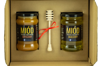 Eko zestaw 2x miód 400g - gryka i akacja