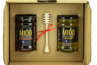 Eko zestaw 2x miód 400g - wielokwiat i akacja