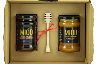 Eko zestaw 2x miód 400g - wielokwiat i gryka